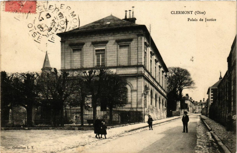 Carte postale ancienne Clermont Palais de Justice à Clermont