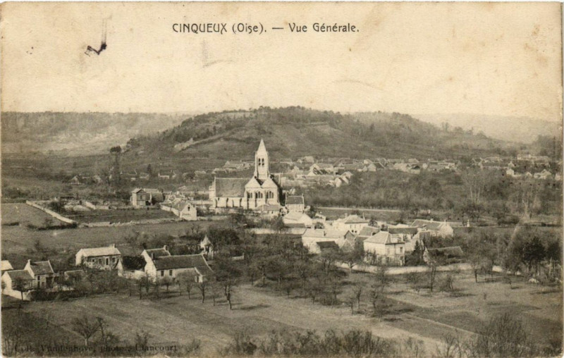 Carte postale ancienne Cinqueux vue générale à Cinqueux