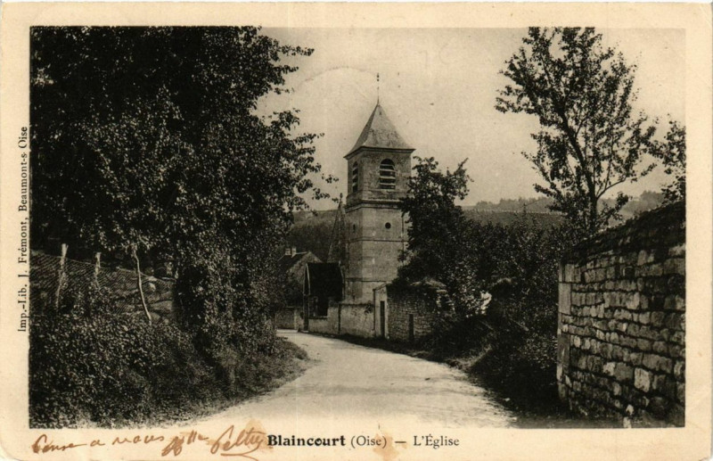 Carte postale ancienne Blaincourt L'Eglise