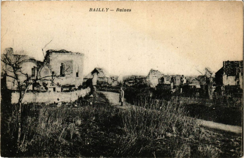 Carte postale ancienne Bailly Ruines à Bailly