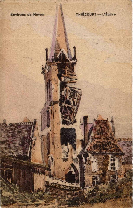 Carte postale ancienne Thiecourt L'Eglise