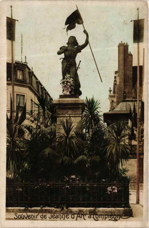 Carte postale ancienne Souvenir de Compiegne Jeanne d'Arc à Compiègne