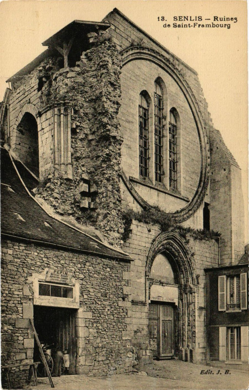 Carte postale ancienne Senlis Ruines de Saint-Faubourg à Senlis