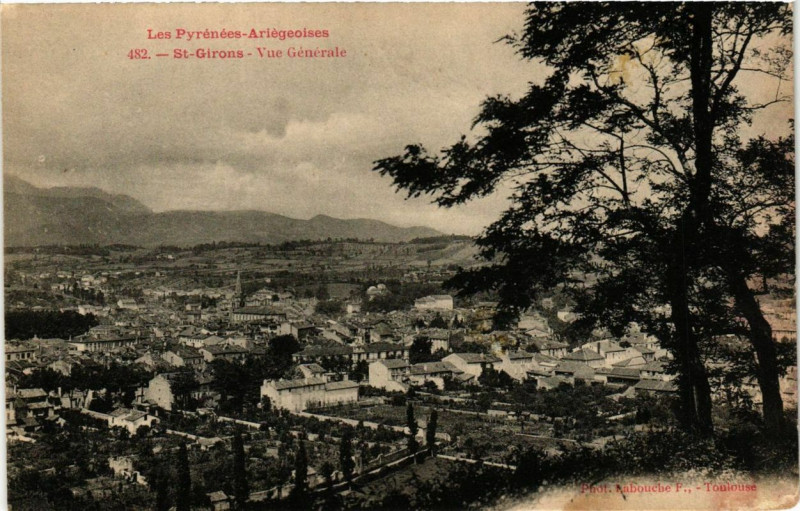 Carte postale ancienne Saint-Girons Vue générale