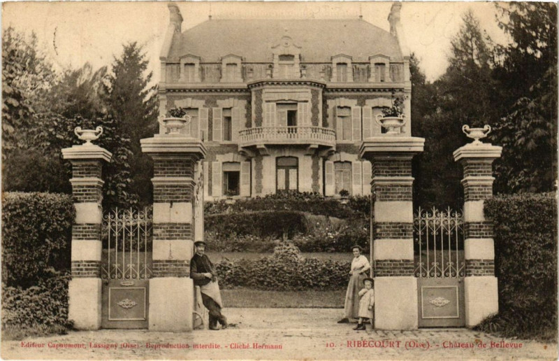 Carte postale ancienne Ribecourt Chateau de BELLEvue