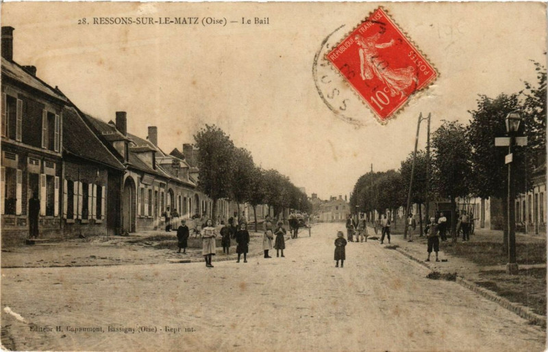 Carte postale ancienne Resson-sur-Matz Le Bail