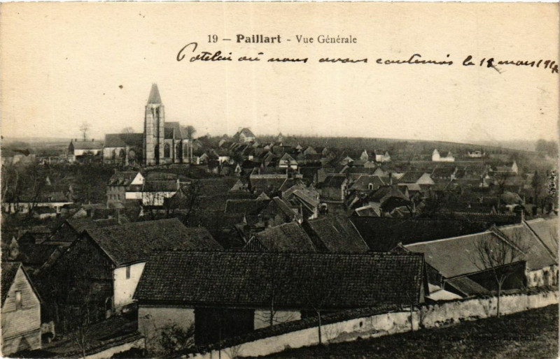 Carte postale ancienne Paillart vue générale à Paillart