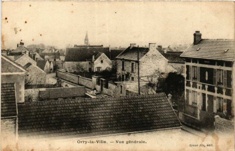 Carte postale ancienne Orry-la-Ville vue générale à Orry-la-Ville
