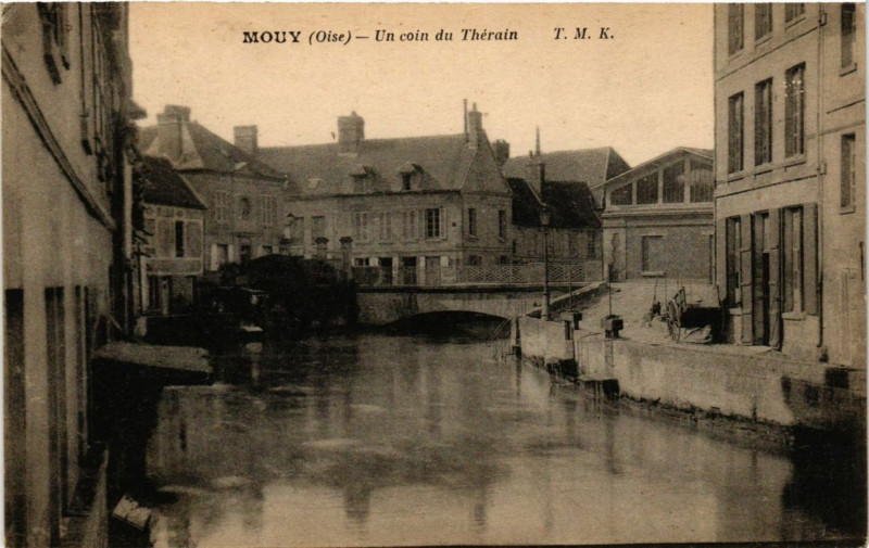 Carte postale ancienne Mouy Un coin du Therain à Mouy