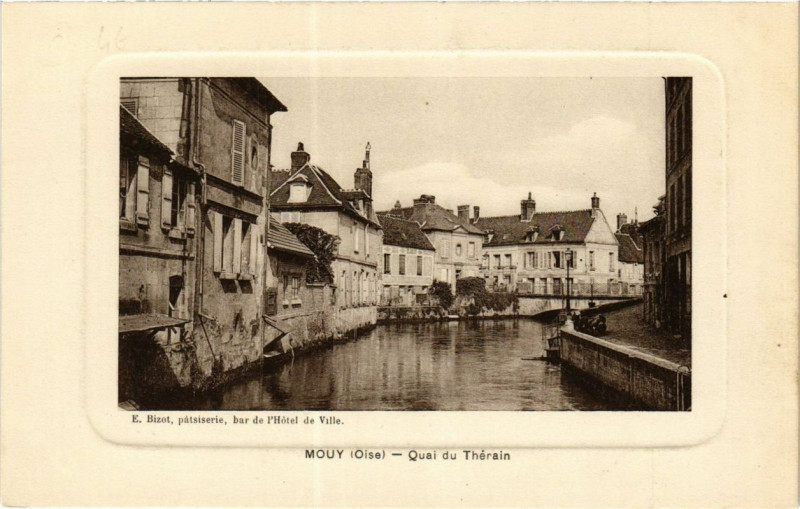 Carte postale ancienne Mouy Quai de Therain à Mouy