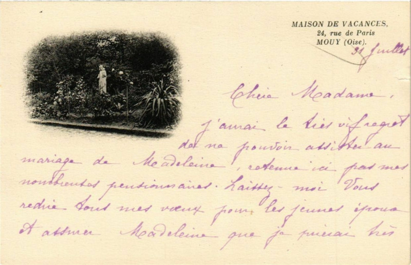 Carte postale ancienne Mouy Maison de Vacances à Mouy