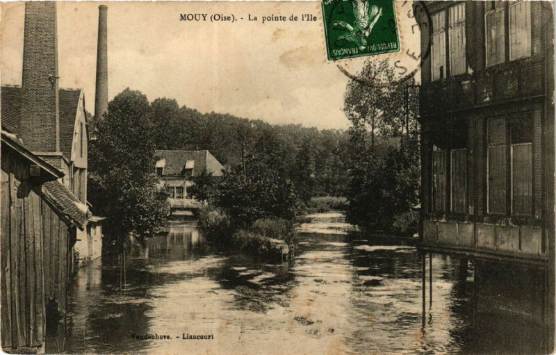 Carte postale ancienne Mouy La Pointe de l'Ile à Mouy