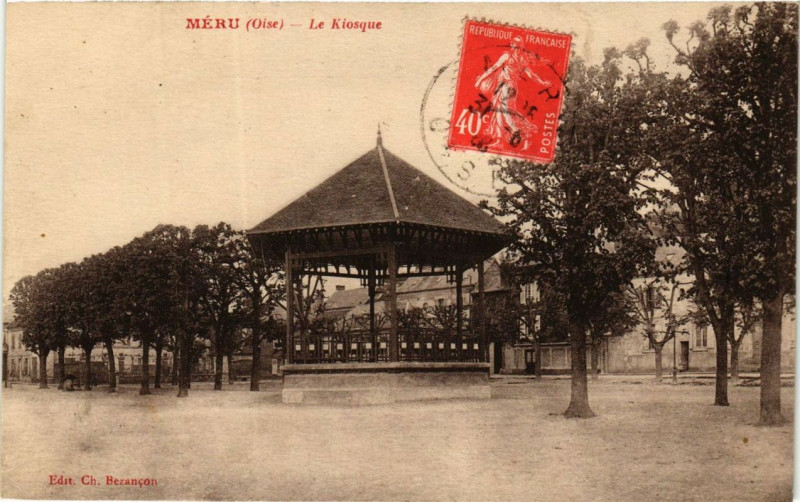 Carte postale ancienne Meru Le Kiosque à Méru