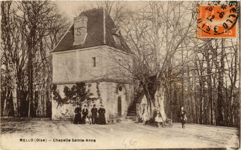 Carte postale ancienne Mello Chapelle Sainte-Anne à Mello