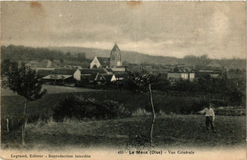 Carte postale ancienne Le Meux Vue générale au Meux