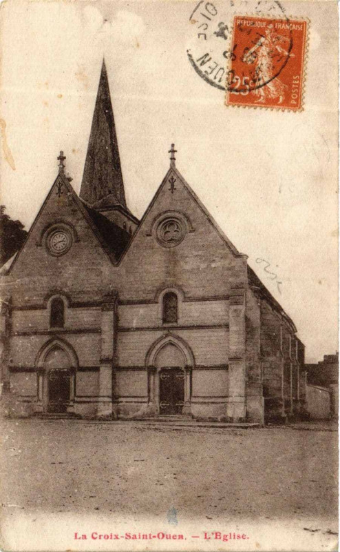 Carte postale ancienne La Croix-Saint-Ouen L'Eglise