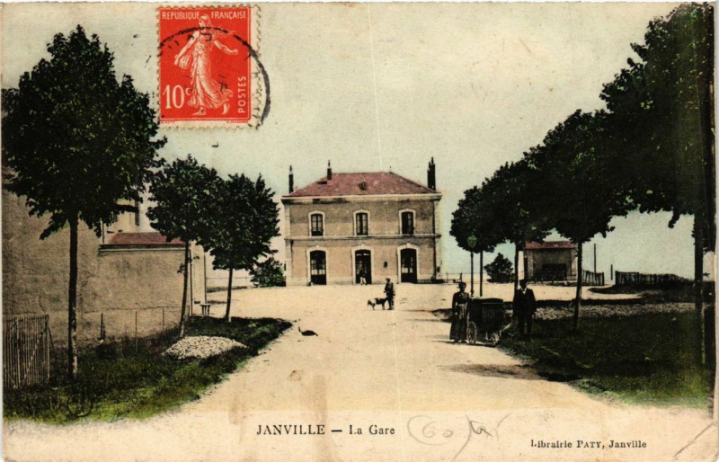 Carte postale ancienne Janville La Gare à Janville