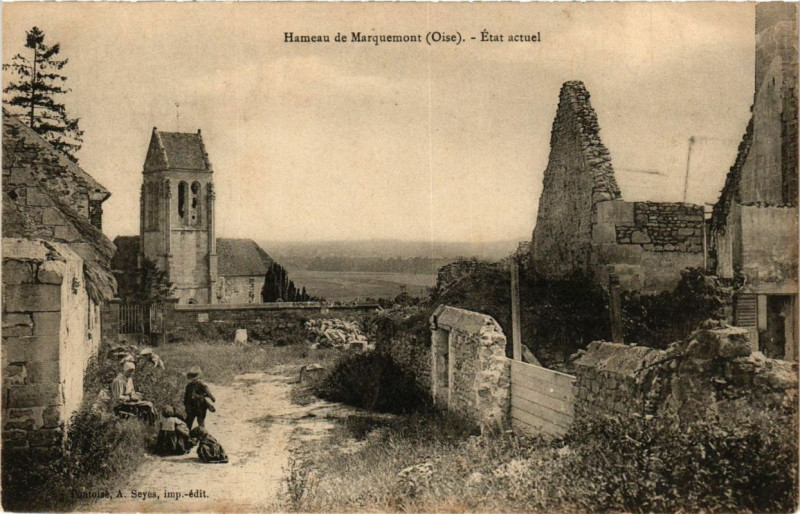 Carte postale ancienne Hameau de Marquemont - Etat actuel