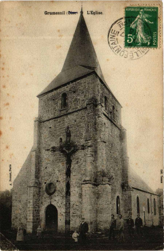 Carte postale ancienne Grumesnil L'Eglise
