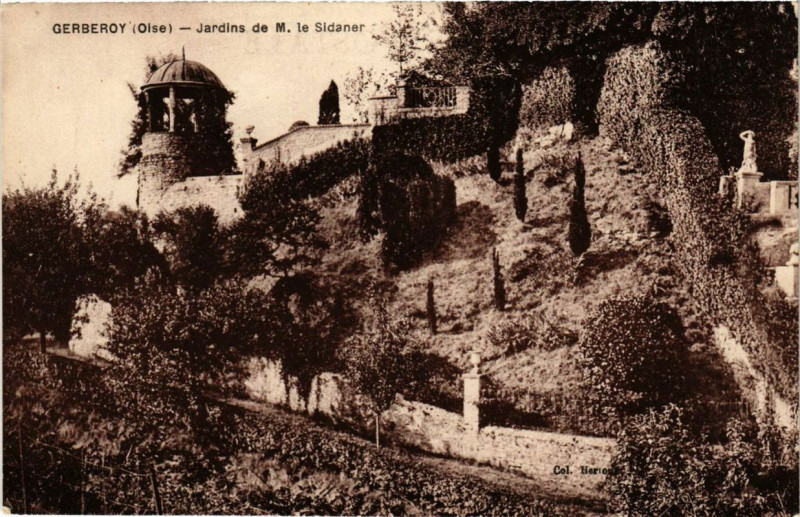 Carte postale ancienne Gerberoy Jardins de M. le Sidaner à Gerberoy