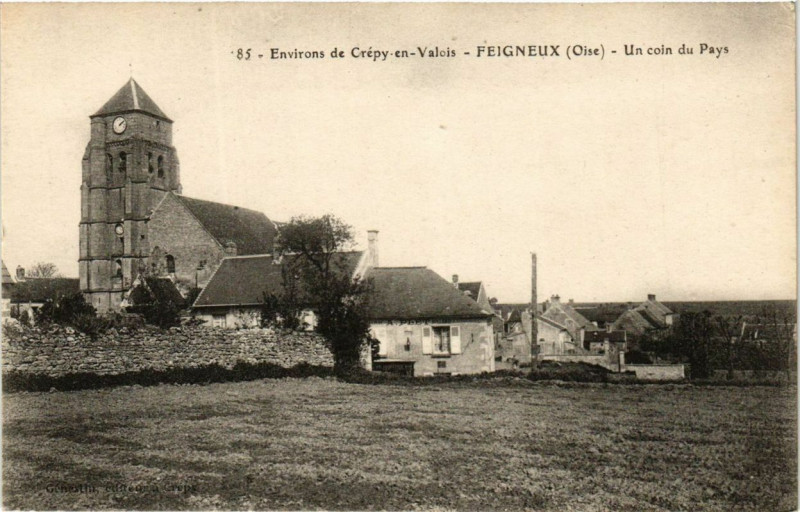 Carte postale ancienne Feigneux Une coin du Pays à Feigneux