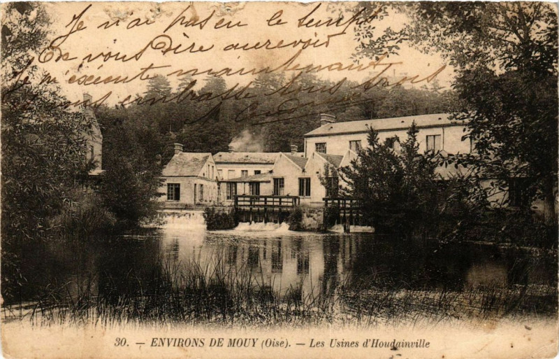 Carte postale ancienne Env. de Mouy Les Usines d'Houdainville à Mouy
