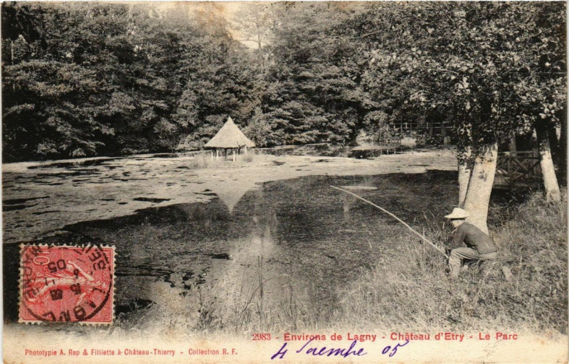 Carte postale ancienne Env. de Lagny Chateau d'Etry - Le Parc à Lagny