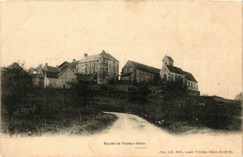 Carte postale ancienne Eglise de de Tourly à Tourly