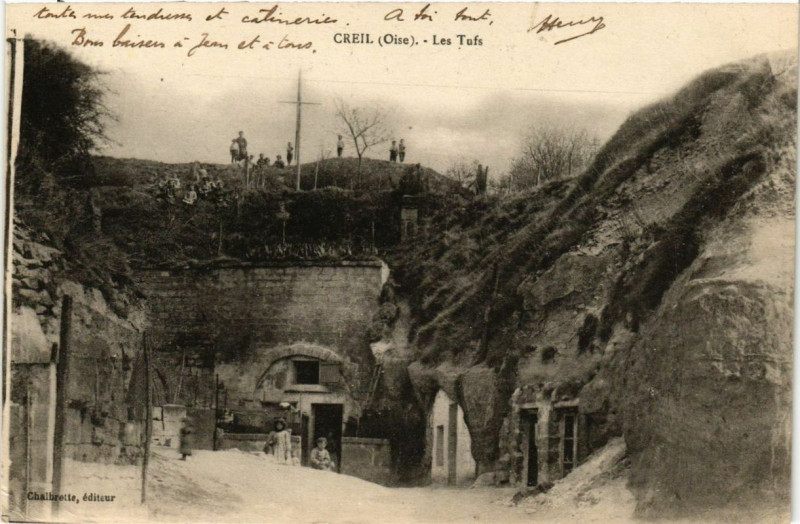 Carte postale ancienne Creil Les Tufs à Creil