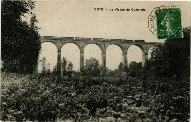 Carte postale ancienne Coye Le Viaduc de Commelle