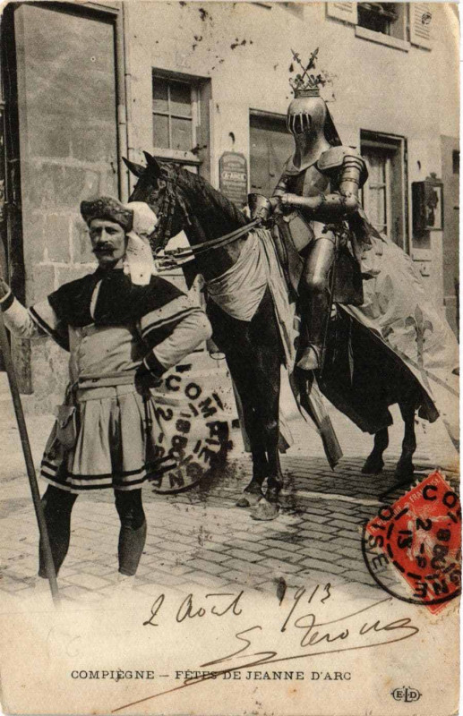 Carte postale ancienne Compiegne Fetes de Jeanne d'Arc à Compiègne