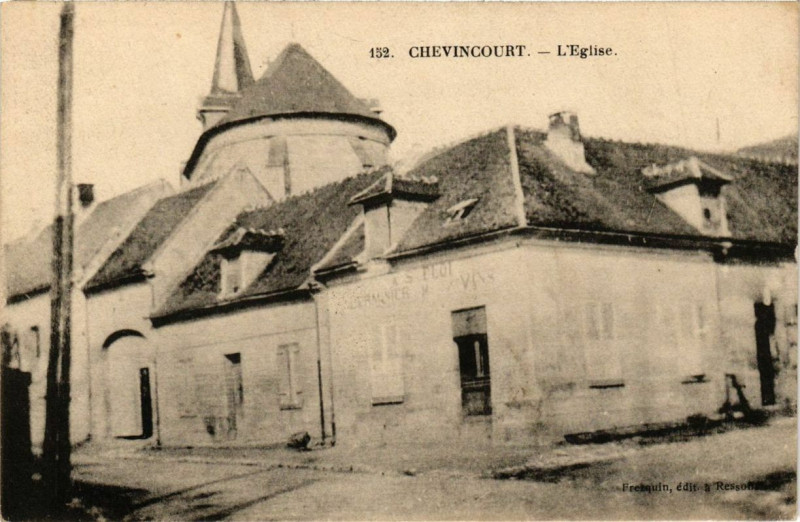 Carte postale ancienne Chevincourt L'Eglise à Chevincourt