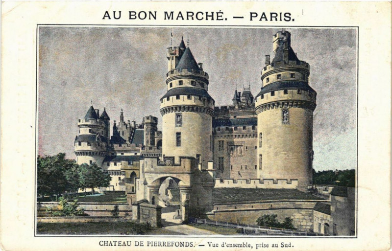 Carte postale ancienne Chateau de Pierrefonds Vue d'ensemble prise au Sud à Pierrefonds