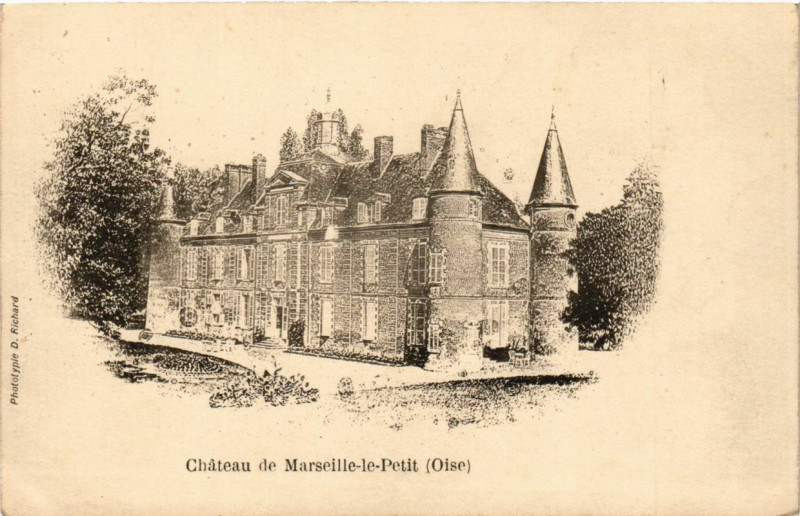 Carte postale ancienne Chateau de Marseille-le-Petit