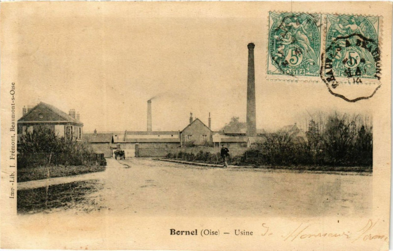 Carte postale ancienne Bornel Usine à Bornel