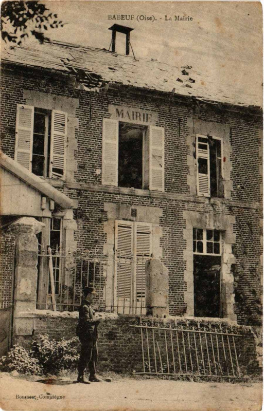Carte postale ancienne Baboeuf La Mairie à Baboeuf