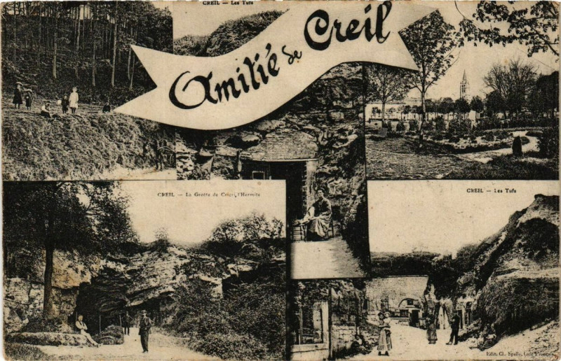 Carte postale ancienne Amitie de Creil à Creil