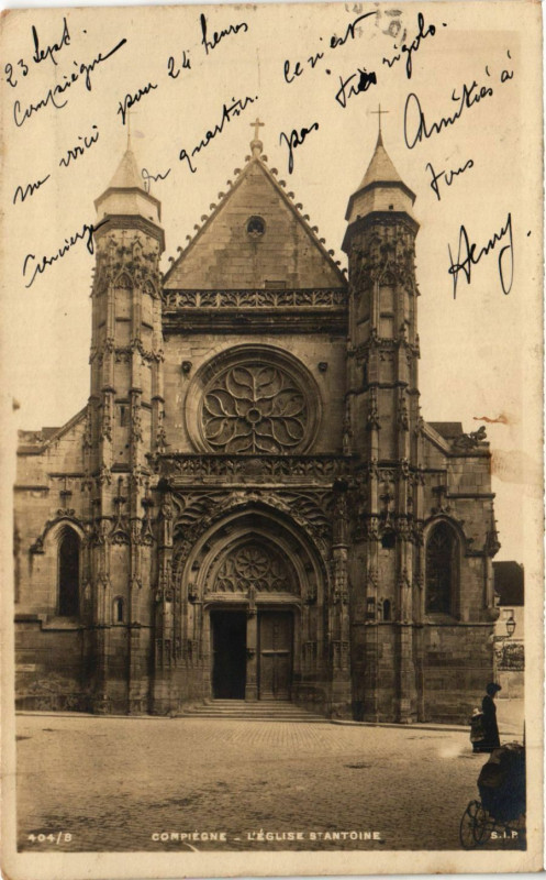 Carte postale ancienne Compiegne - L'Eglise Saint-Antoine à Compiègne