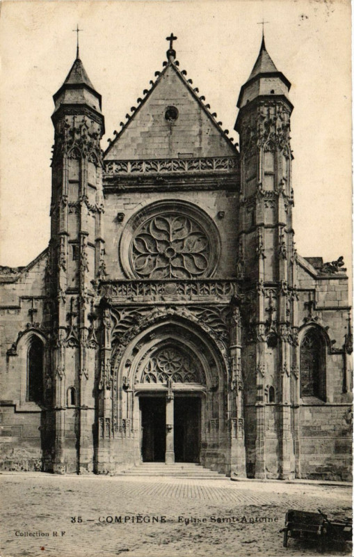 Carte postale ancienne Compiegne - Eglise Saint-Antoine à Compiègne