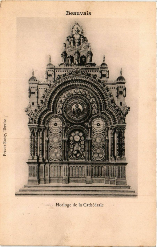 Carte postale ancienne Beauvais - Horloge de la Cathedrale à Beauvais