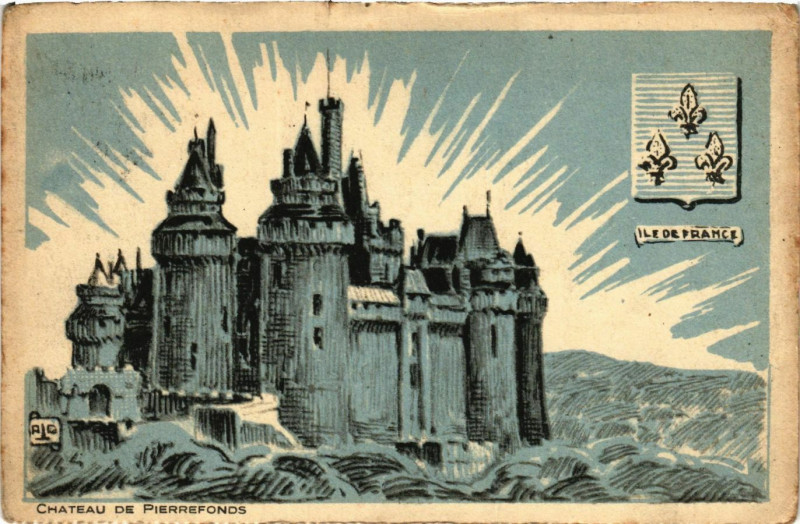 Carte postale ancienne Chateau de Pierrefonds à Pierrefonds