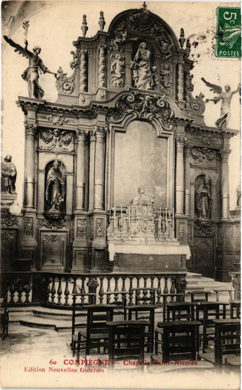 Carte postale ancienne Compiegne - Chapelle Saint-Nicolas à Compiègne