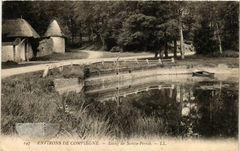 Carte postale ancienne Env. de Compiegne - Etang de Sainte-Perine à Compiègne