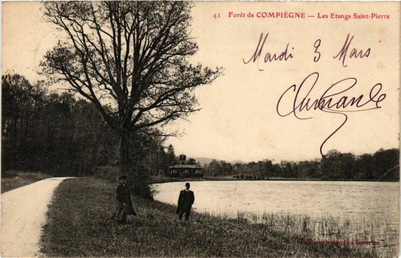 Carte postale ancienne Foret de Compiegne - Les Etangs Saint-Pierre à Compiègne
