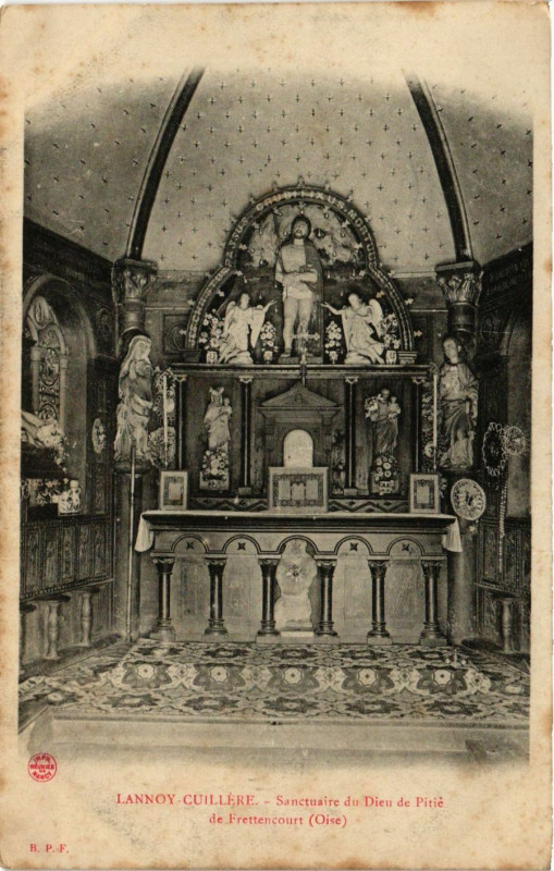 Carte postale ancienne Lannoy Guillere - Sanctuaire du Dieu de Pirie de Frettencourt