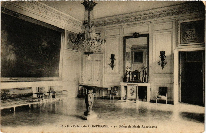 Carte postale ancienne Palais de Compiegne - Ier Salon de Marie-Antoinette à Compiègne