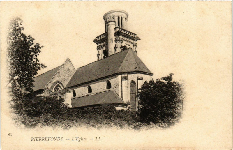 Carte postale ancienne Pierrefonds - L'Eglise à Pierrefonds