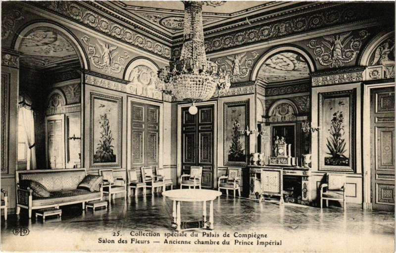 Carte postale ancienne Coll. speciale du Palais de Compiegne - Salon des Fleurs à Compiègne