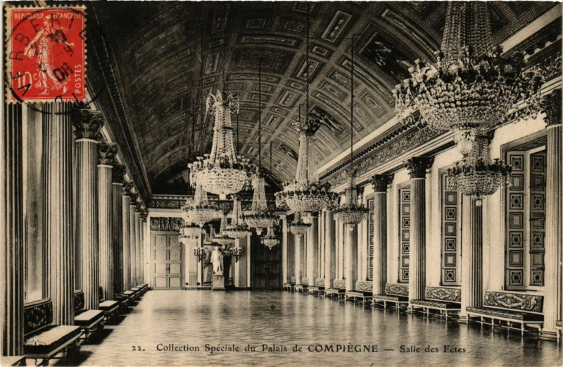 Carte postale ancienne Coll. Speciale du Palais de Compiegne - Salle des Fetes à Compiègne