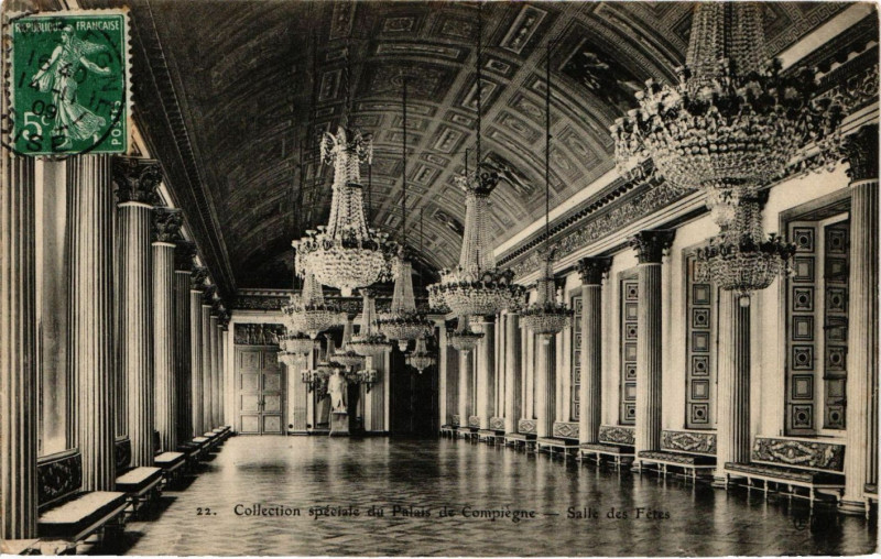 Carte postale ancienne Coll. speciale du Palais de Compiegne - Salle des Fetes à Compiègne